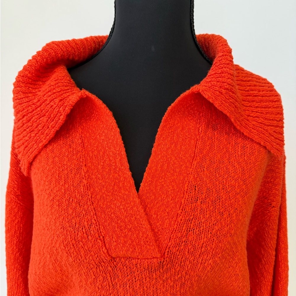 Anthropologie Maeve Bright Orange Sweater - Picture 6 of 10